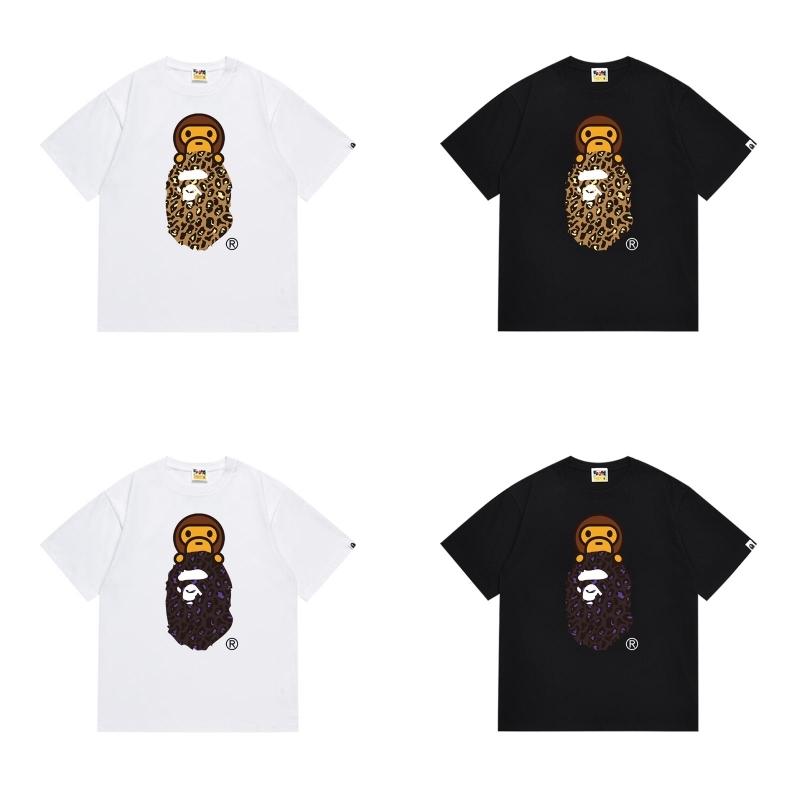 BAPE Leopard Milo On Ape Head Tee Collection Front