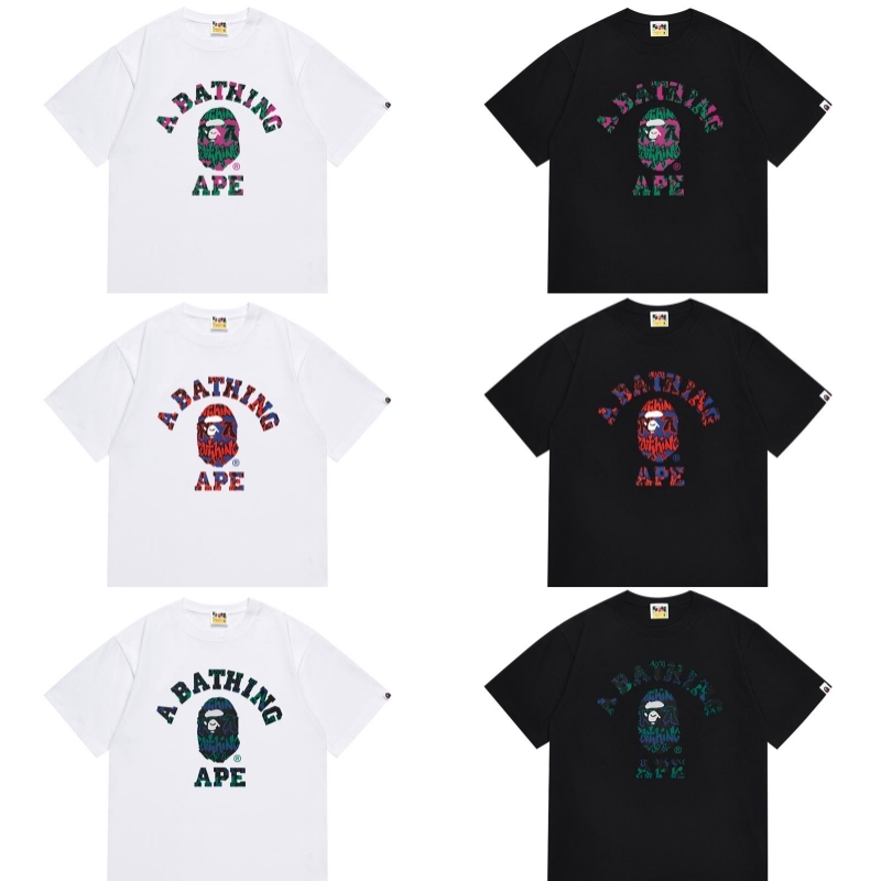 BAPE Graffiti Pattern College Tee Collection Front
