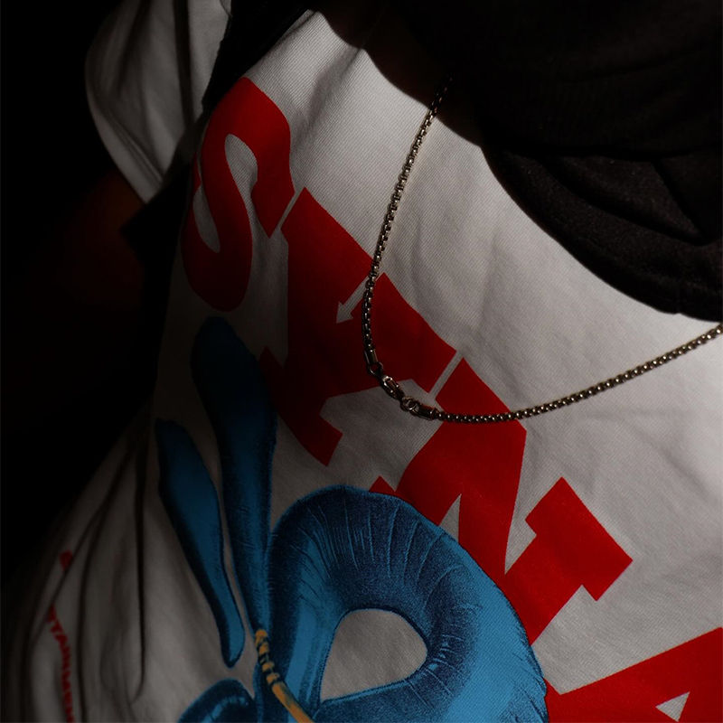 Syna World Playboy Tee White Wearing Effect