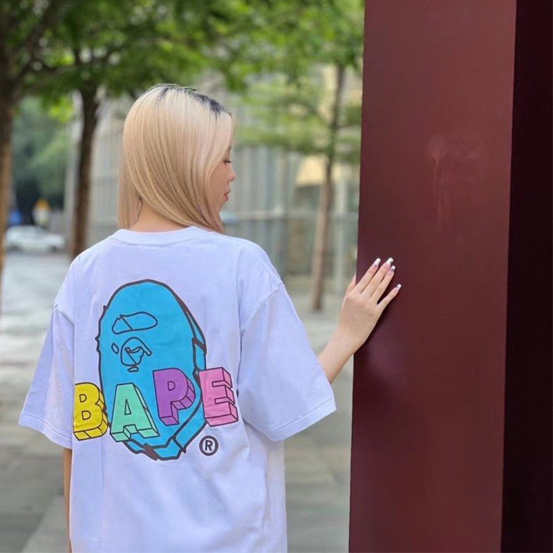 BAPE Popsicle Tee White Wearing Effect