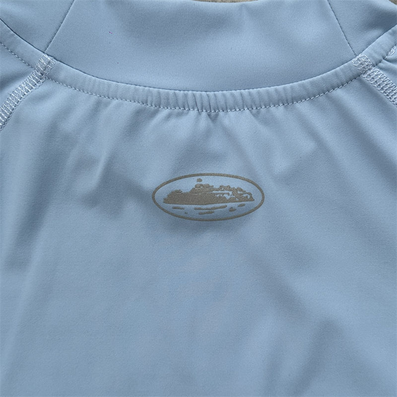 Corteiz Why Always Me Compression Top - Sky Blue