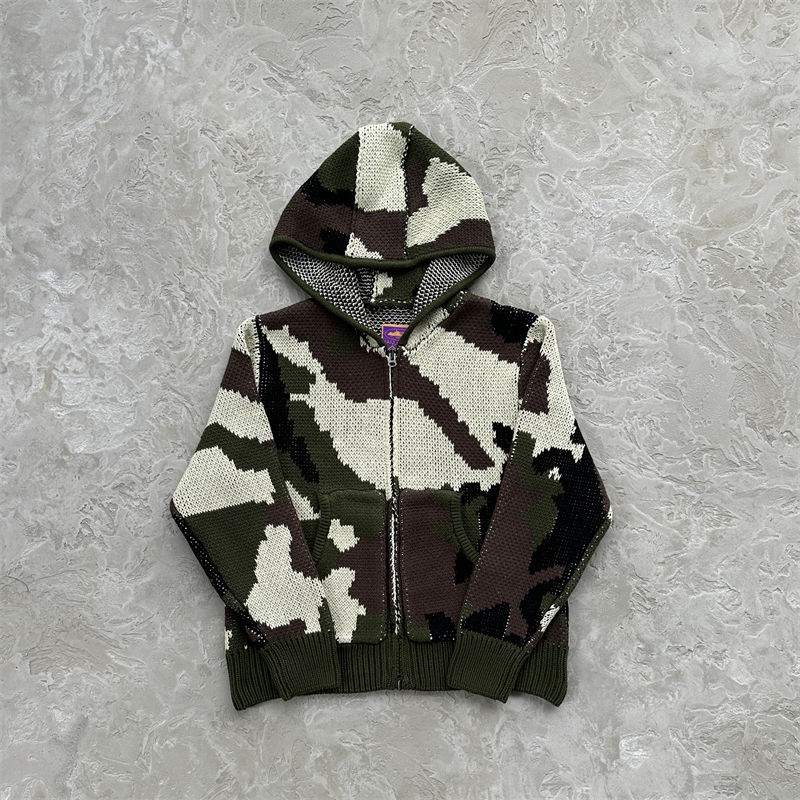 トップス Corteiz Alcatraz Heavy Knit Zip Hoodie Corteiz Alcatraz Heavy Knit Zip-Up Hoodie Black - Prior