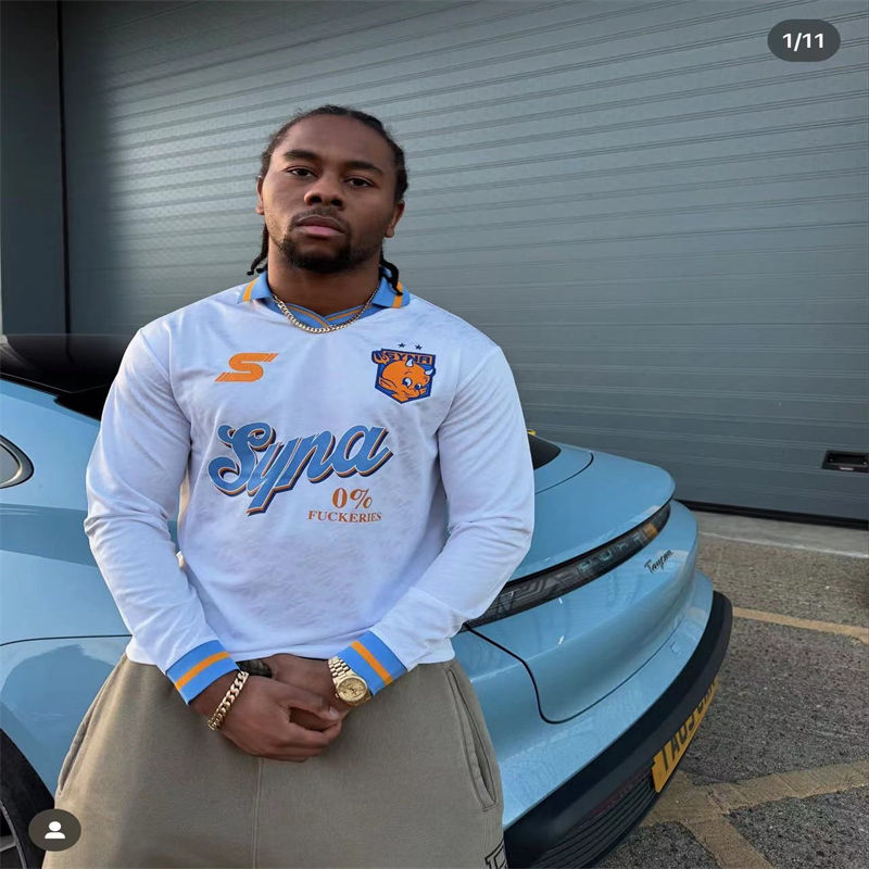 Syna World Footy Jersey - White Blue SYN 23 Kit