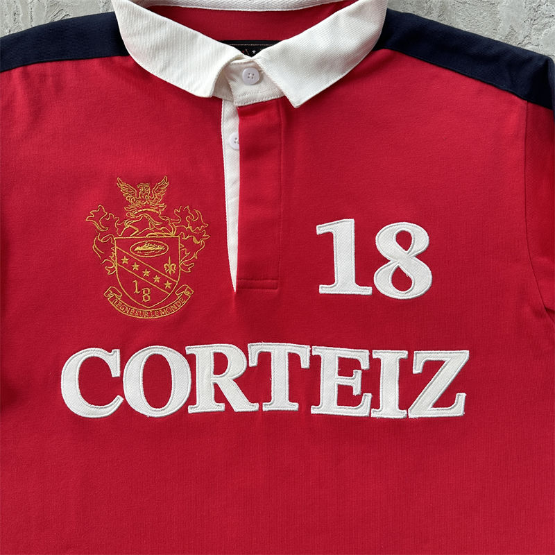 Corteiz Paneled Rugby - Red 正規品 Corteiz Paneled Rugby Top - 'Red' – HYPCOURT