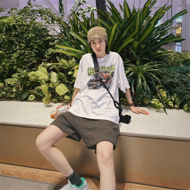 BAPE Car Graphic Tee White Wearing Effect