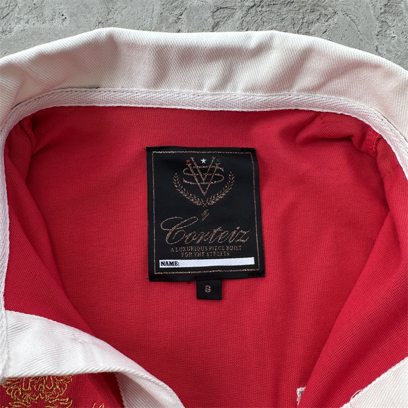 Corteiz Paneled Rugby - Red Corteiz Paneled Rugby - British