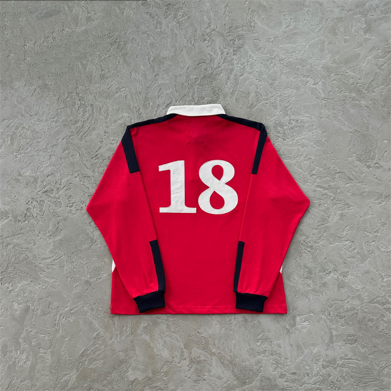 トップス Corteiz Paneled Rugby - Red Corteiz Paneled Rugby - British Heritage Streetwear