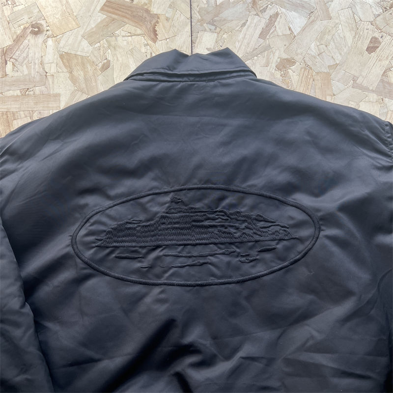 Corteiz Alcatraz Bomber Jacket - Black Embossed