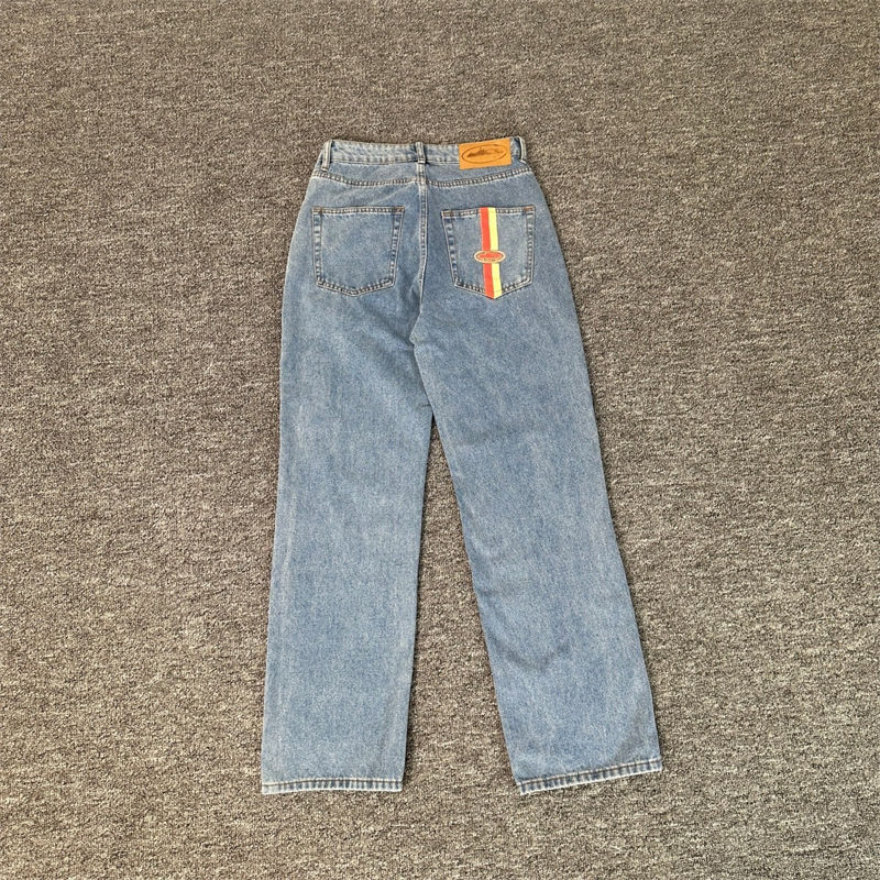 Corteiz Dual Stripe Baggy Jeans | Future Street Style