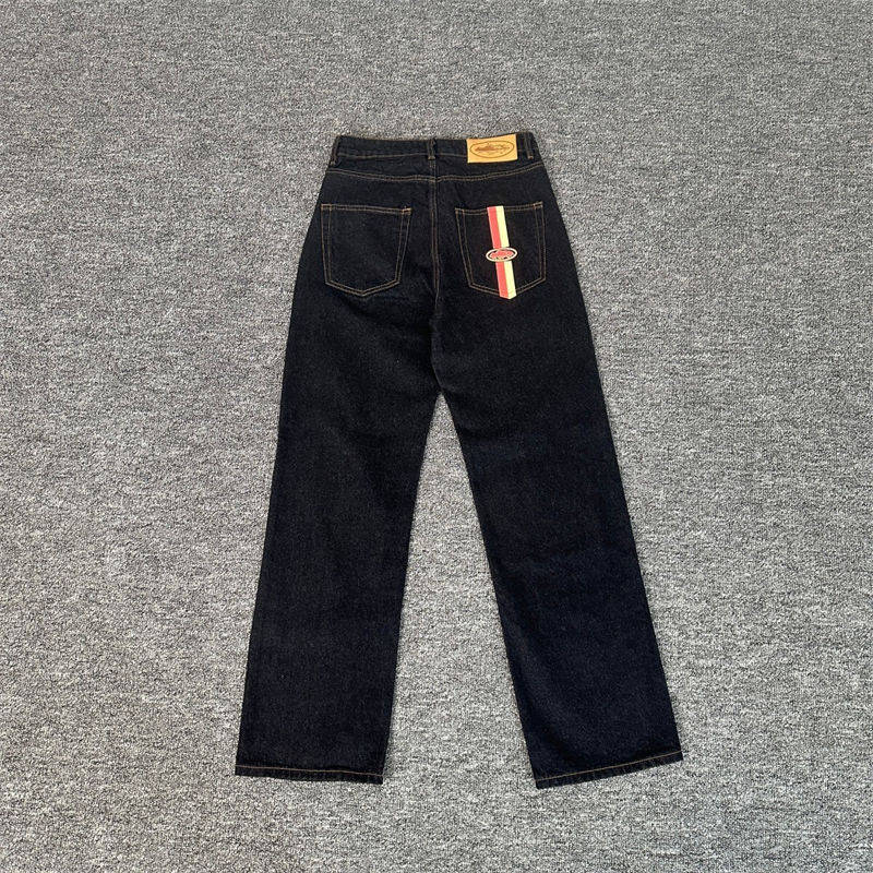 Corteiz Dual Stripe Baggy Jeans | Future Street Style