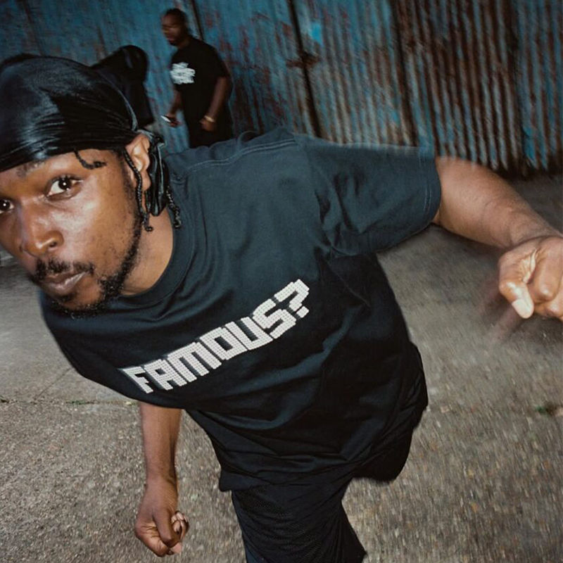 Corteiz Famous Tee Black Wearing Effect