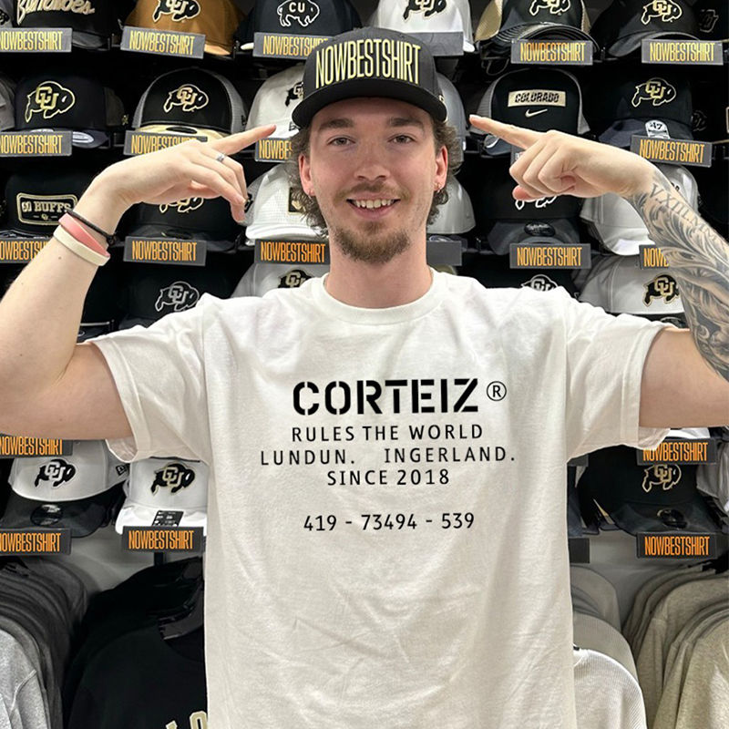 Corteiz OG Stencil Tee White Wearing Effect