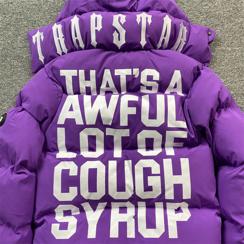 Trapstar Coat Letter Print Thickened Cotton Jacket UK London Puffer