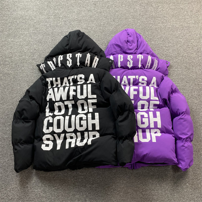 Trapstar Coat Letter Print Thickened Cotton Jacket UK London Puffer