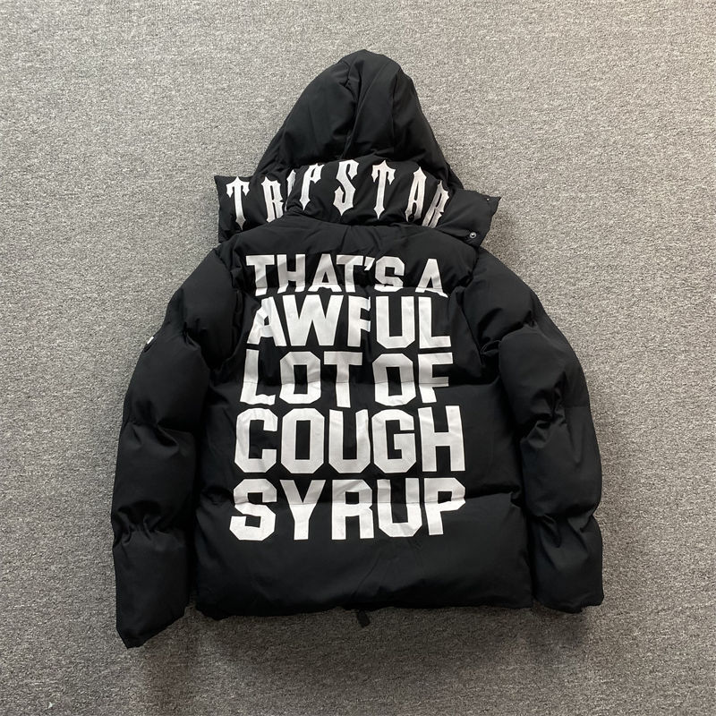 Trapstar Coat Letter Print Thickened Cotton Jacket UK London Puffer