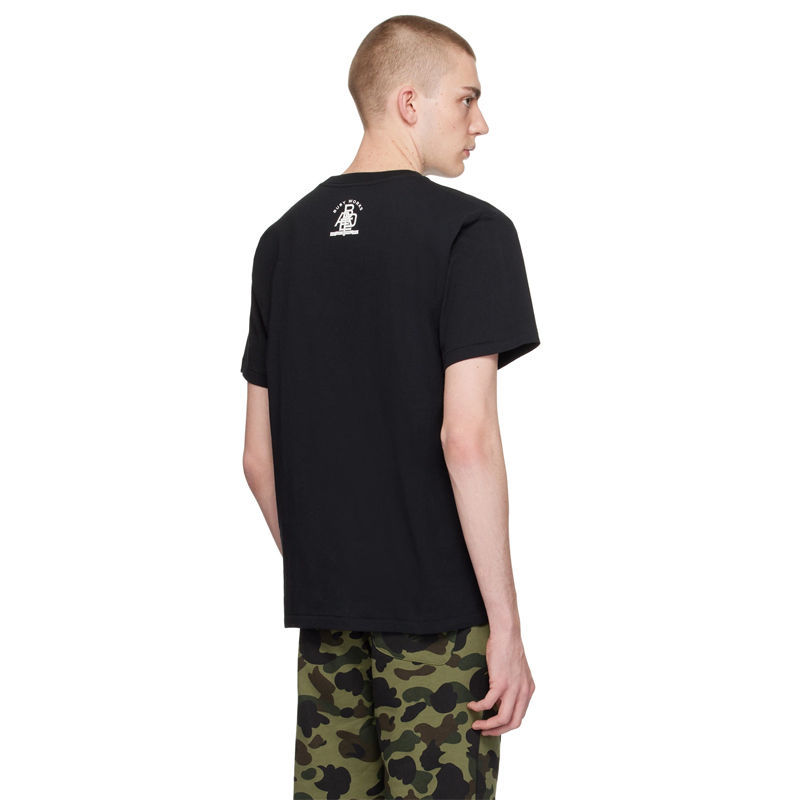 BAPE Tiger Milo College Tee Black Wearing Effect