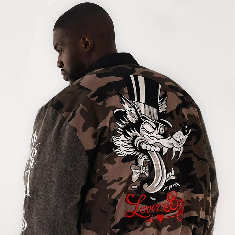 Trapstar x Ed Hardy Lover Boy Ma Jacket Wearing Effect