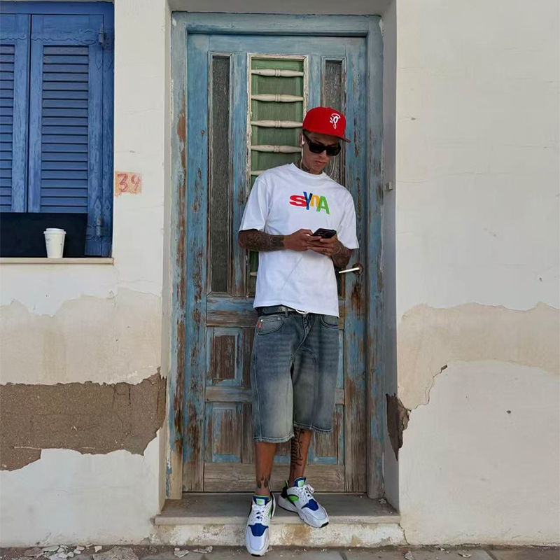 Syna World Positive Feedback Printed Tee White Wearing Effect