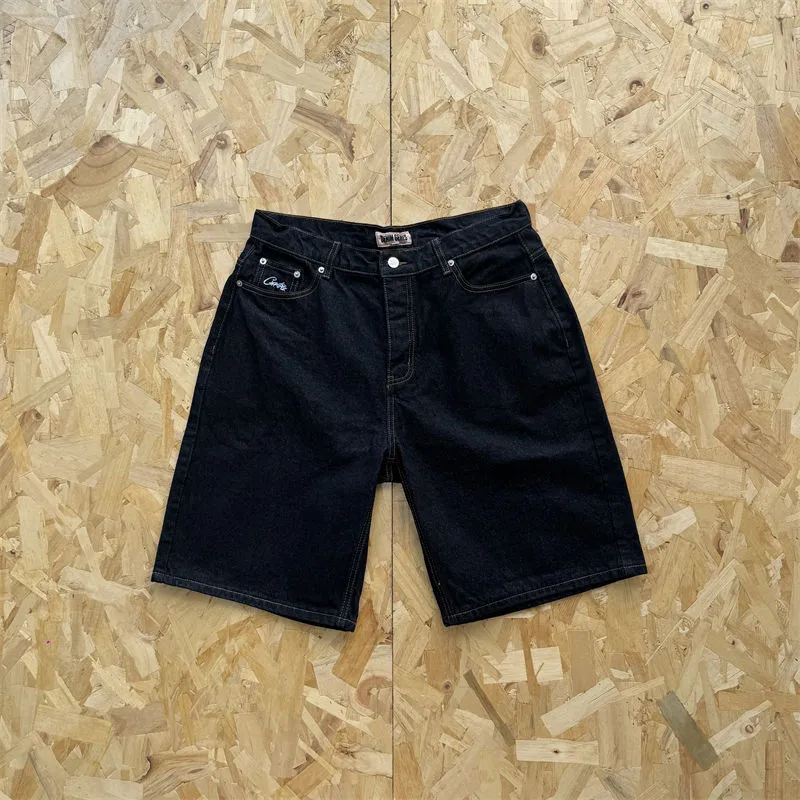 Corteiz Crest Chainstitch Denim Shorts product view