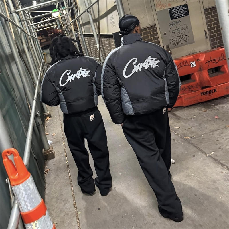 Corteiz Avalanche Bolo Down Jacket Black Wearing Effect