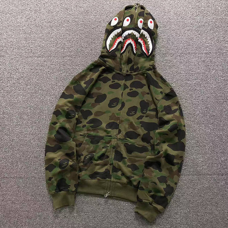 BAPE 1st Camo Shark Full Zip Double Hoodie