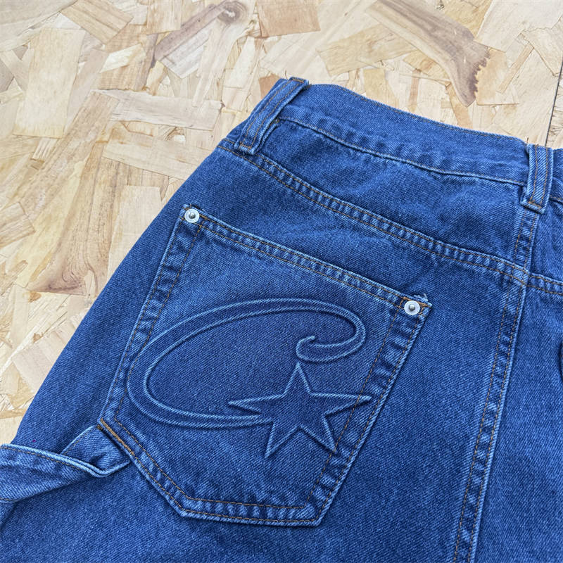 Corteiz Work Pants Crtz Embossed C Star Denim Jeans