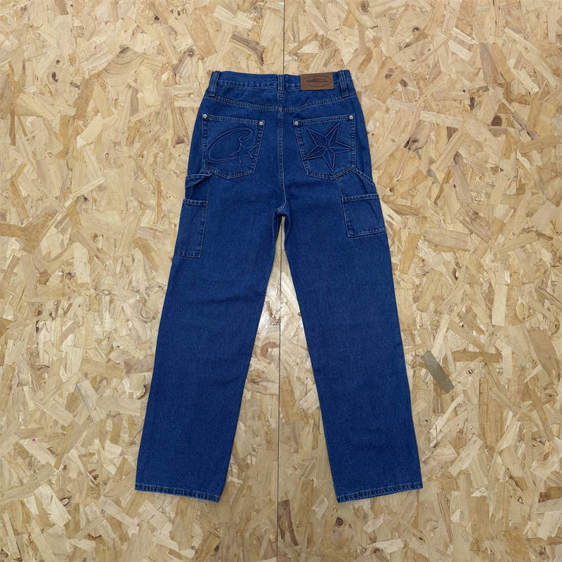 Corteiz Work Pants Crtz Embossed C Star Denim Jeans