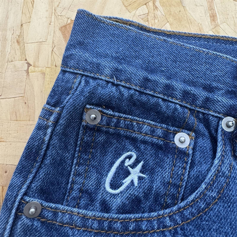 Corteiz Work Pants Crtz Embossed C Star Denim Jeans