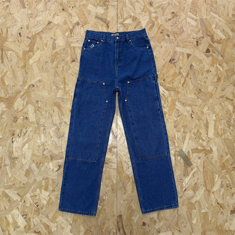 Corteiz Work Pants Crtz Embossed C Star Denim Jeans