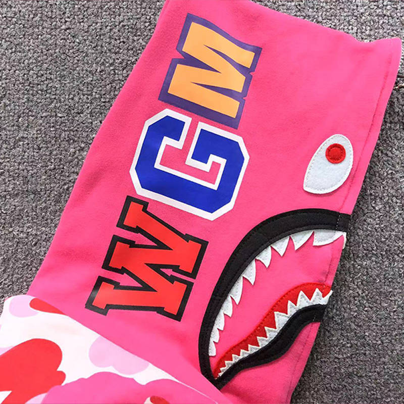 BAPE Big ABC Camo Shark Wide Full Zip Double Hoodie
