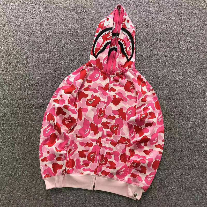 BAPE Big ABC Camo Shark Wide Full Zip Double Hoodie