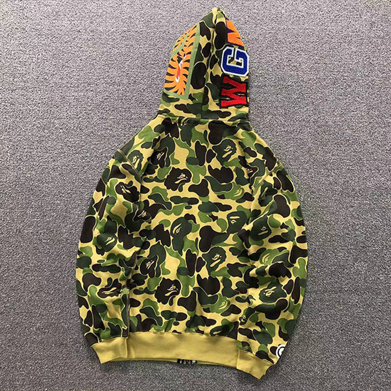 BAPE Big ABC Camo Shark Wide Full Zip Double Hoodie