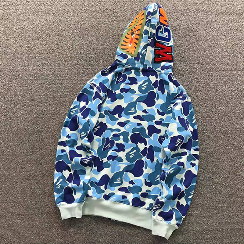 BAPE Big ABC Camo Shark Wide Full Zip Double Hoodie