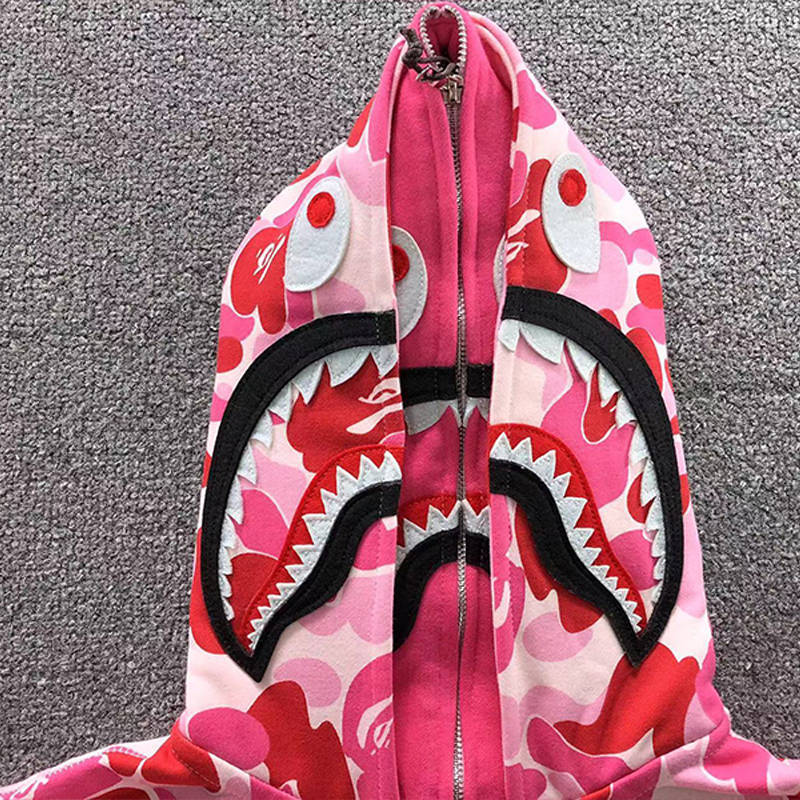 BAPE Big ABC Camo Shark Wide Full Zip Double Hoodie