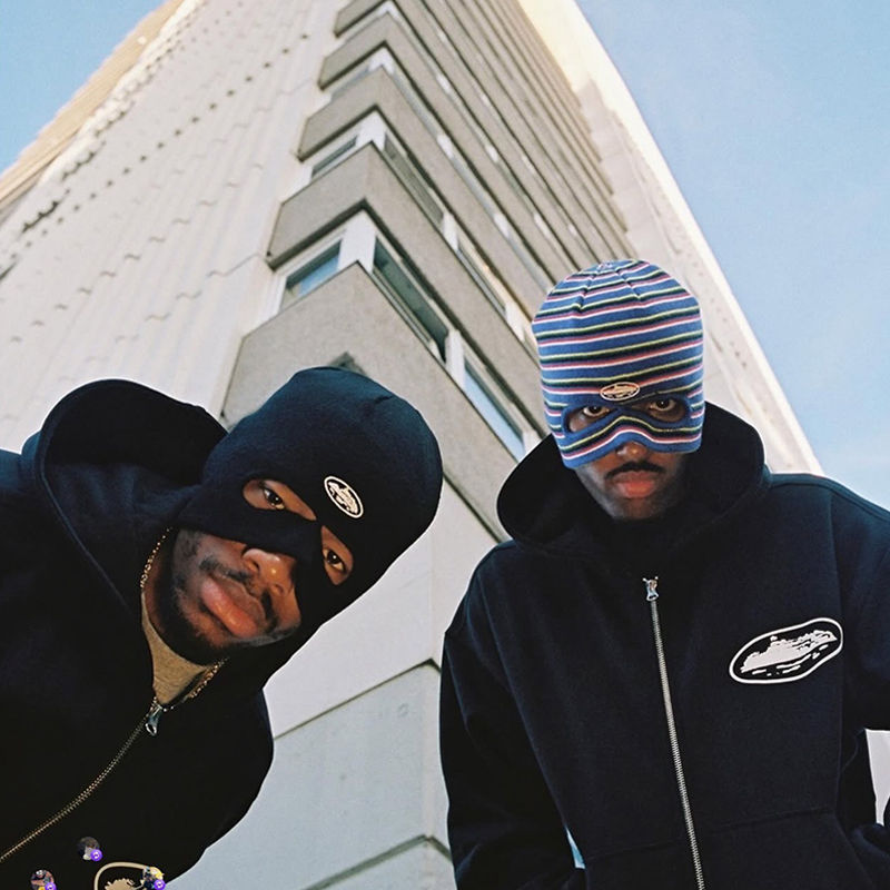 Corteiz Peek-A Beanie Black Wearing Effect