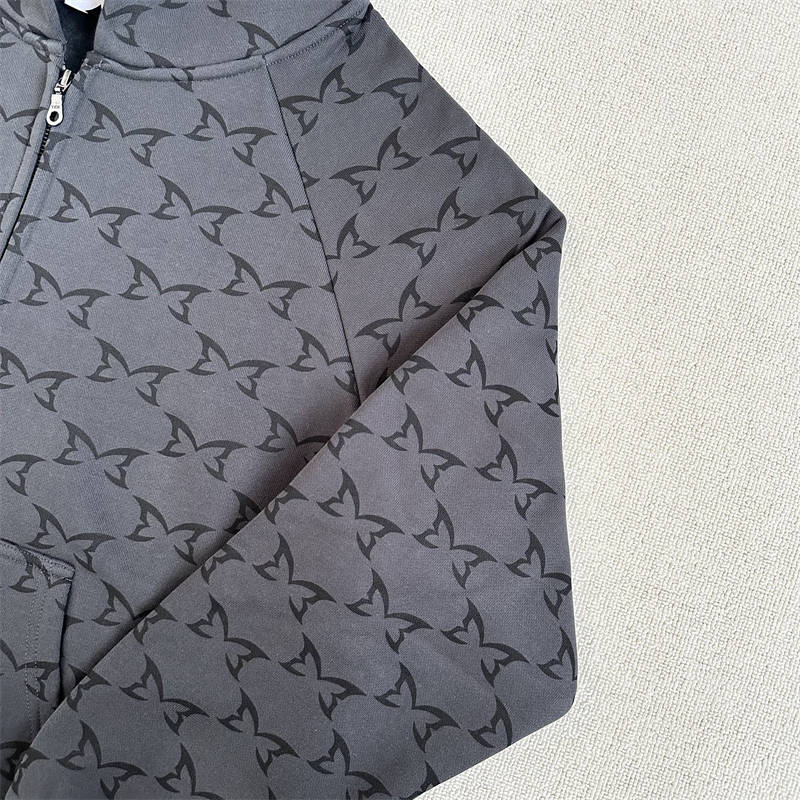 Mertra Monogram Zip Hoodie