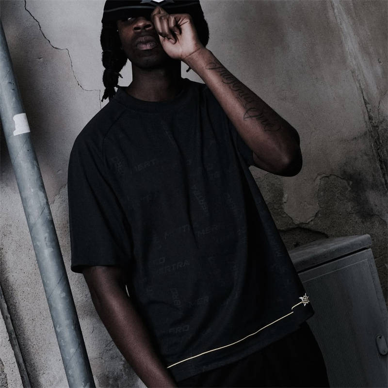 Mertra x Umbro Training Tee Black Wearing Effect