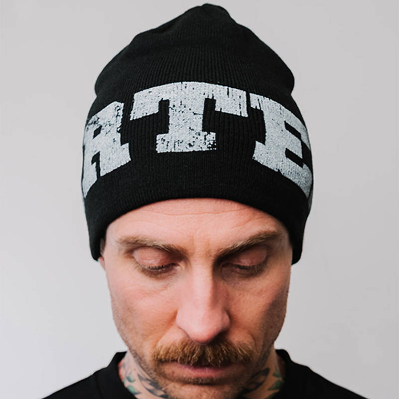Corteiz Star Skully Hat Black Wearing Effect