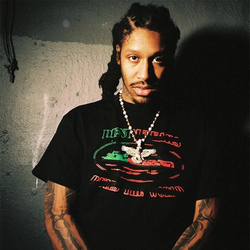 Corteiz x Denim Tears Cortears OG Alcatraz Tee Black Wearing Effect