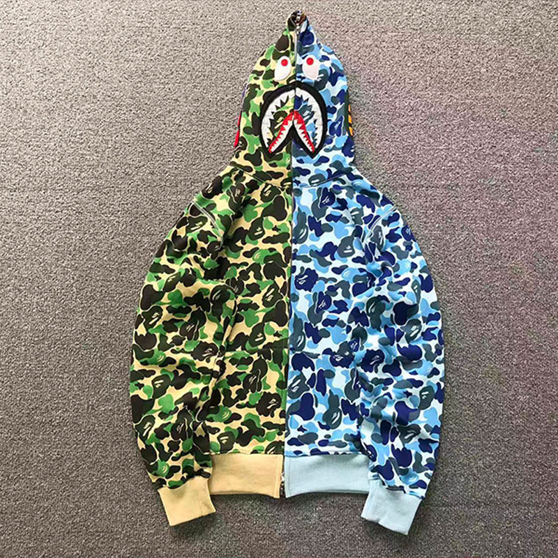 BAPE ABC Camo Crazy Shark Full Zip Hoodie