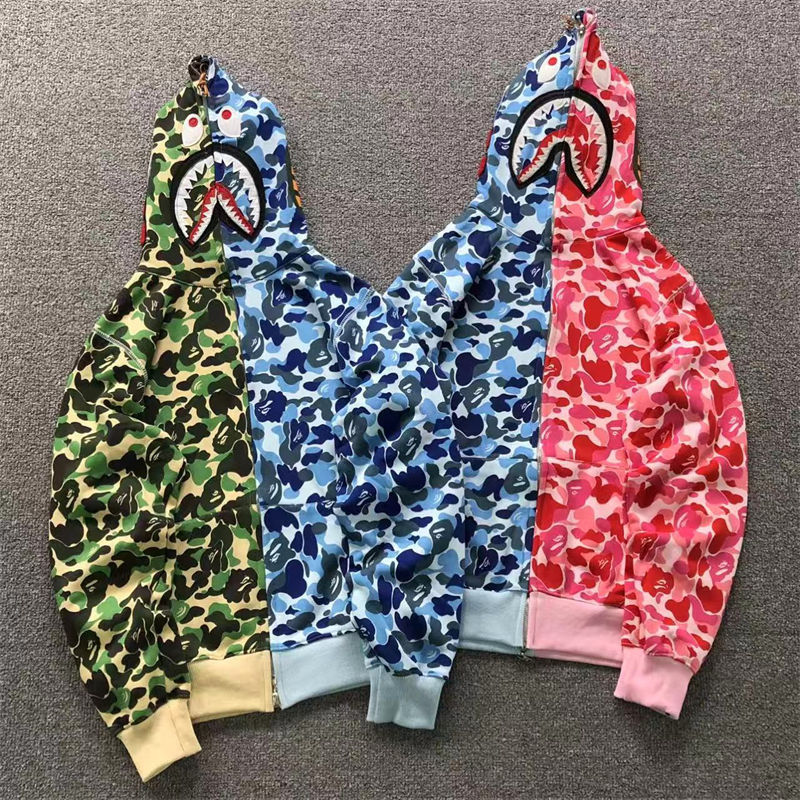 BAPE ABC Camo Crazy Shark Full Zip Hoodie