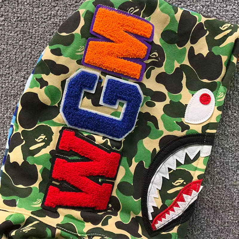 BAPE ABC Camo Crazy Shark Full Zip Hoodie