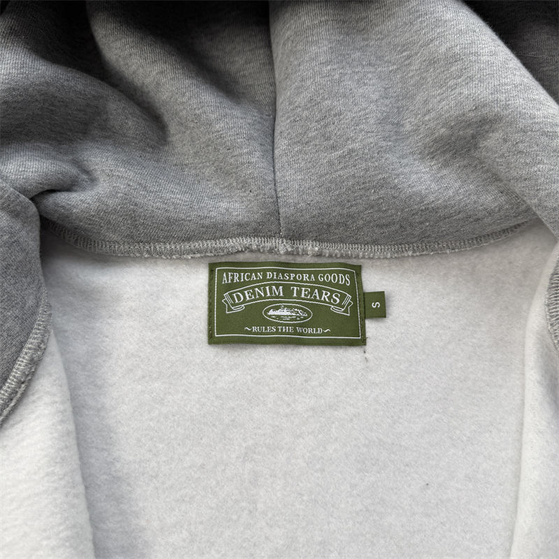 Corteiz x Denim Tears Cortears Royale Zip Hoodie and Open Hem Sweatpant