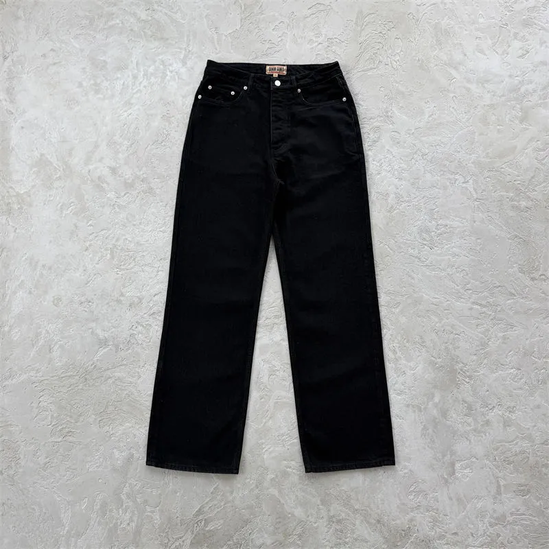 Corteiz Allstarz baggy jeans showing the complete lower-leg line and hem