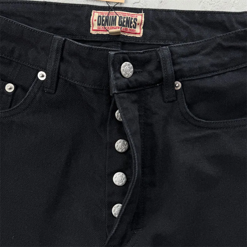 Corteiz Allstarz baggy jeans waistband and front fastening detail