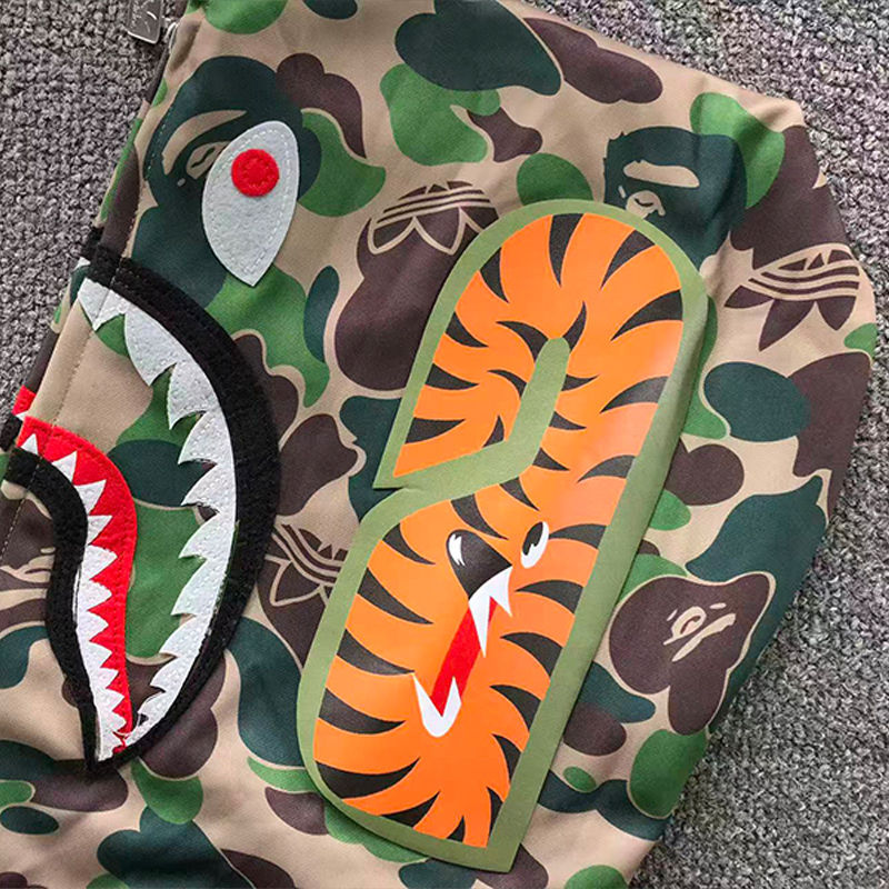 BAPE X ADIDAS Relaxed Fit Track Camo Shark Full Zip Hoodie
