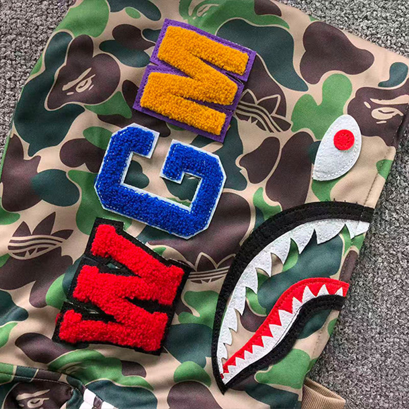 BAPE X ADIDAS Relaxed Fit Track Camo Shark Full Zip Hoodie
