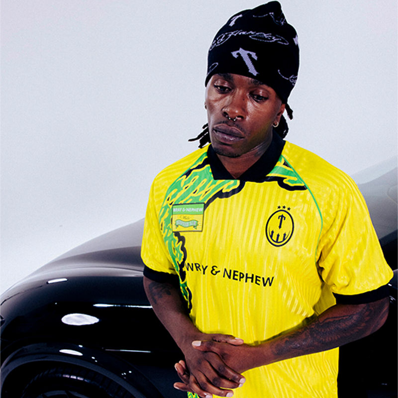 Trapstar X Wray & Nephew Jersey Yellow Wearing Effect