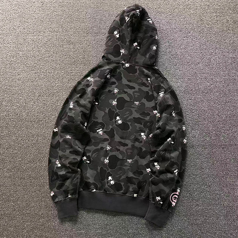 BAPE x Sanrio Characters Kuromi Camo Full Zip Hoodie