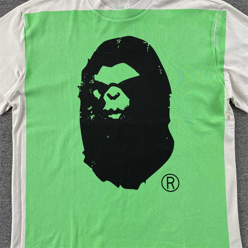 BAPE X SAINT MXXXXXX Mad Face Handprinting Tee